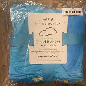 little sleepies large cloud blanket- around the world